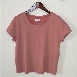 Tommy John Waffle Knit Short Sleeve Tee Light Pink Size Medium